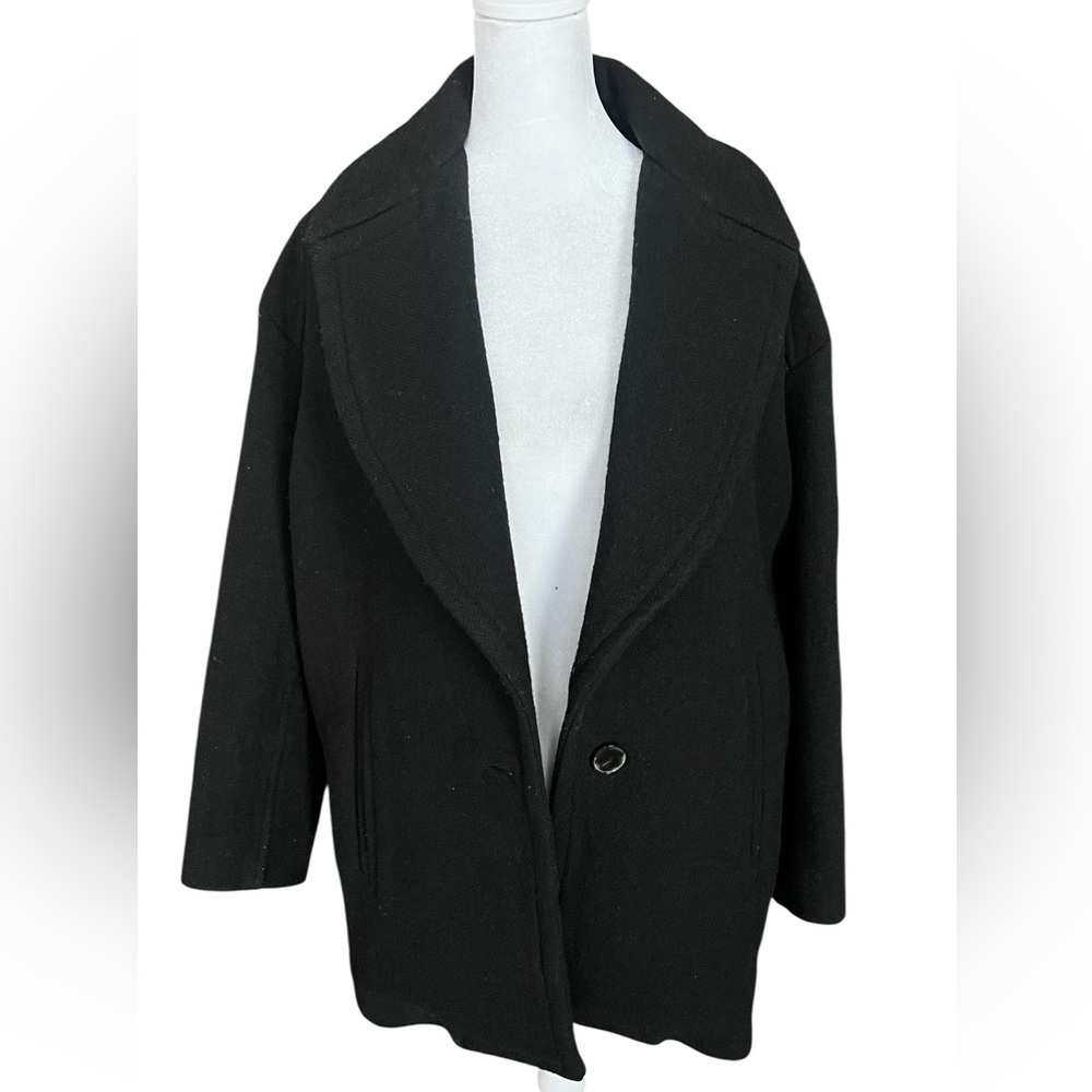 IRO Women's Virgin Wool blend Black Pea Coat
